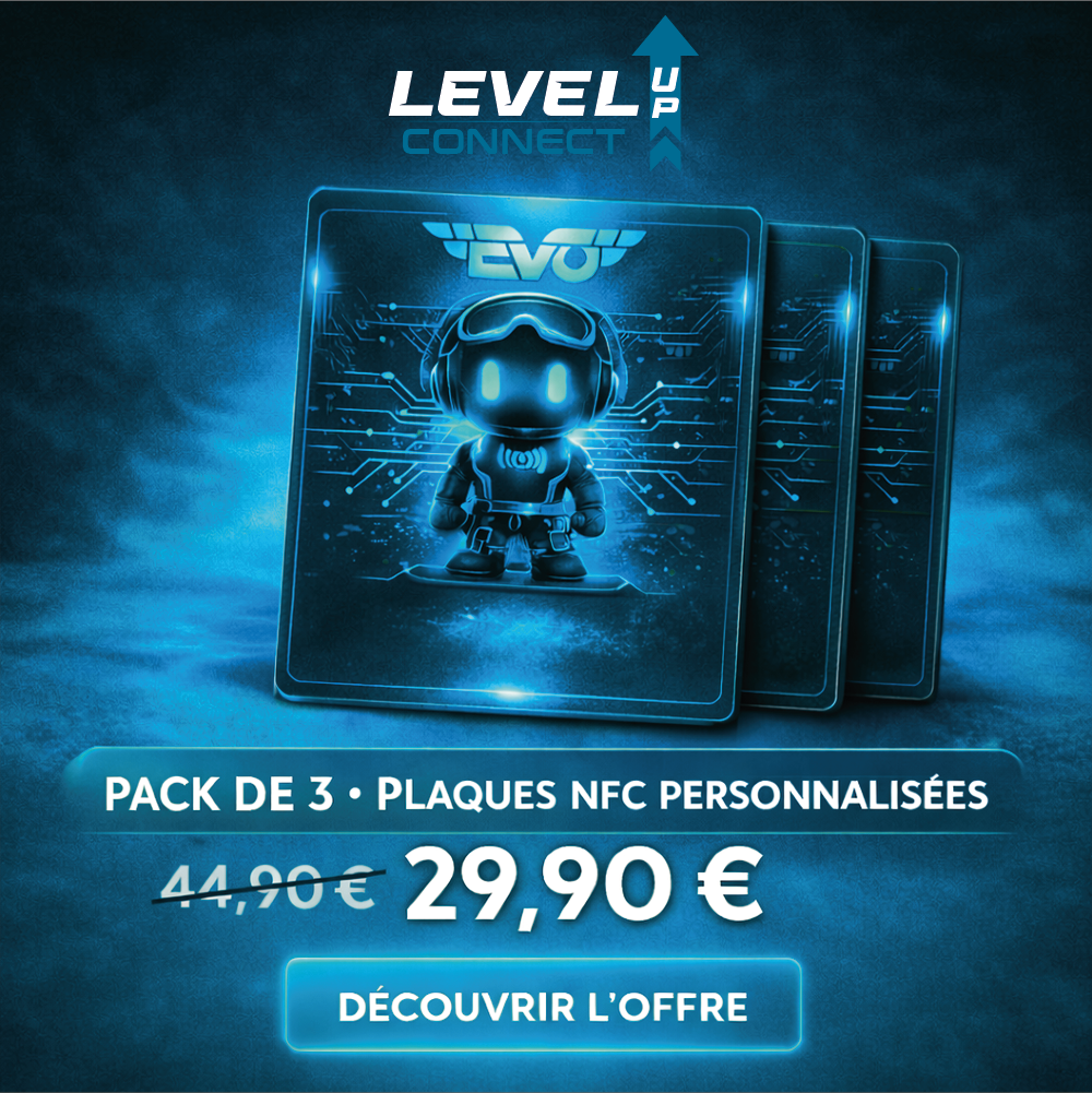 LEVELUP Connect – Plaque NFC personnalisée
